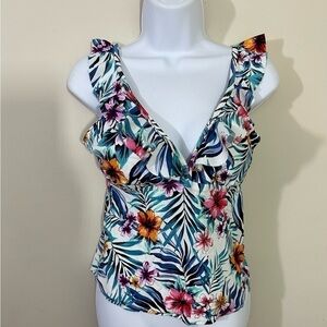 Time & Tru tankini new no tags  Tropical print Adjustable straps Super nice on
